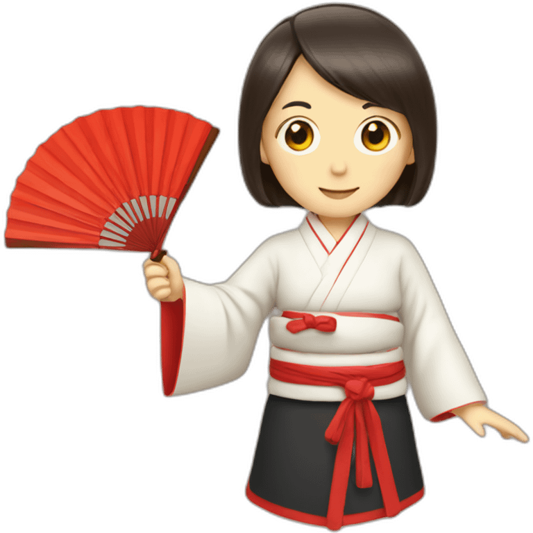 Japanese with a red fan emoji