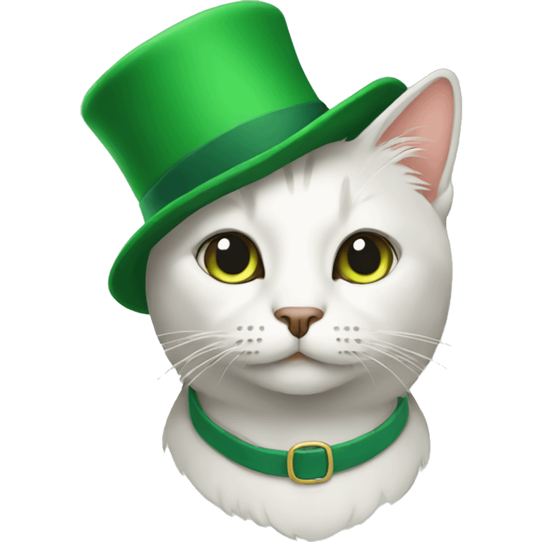 a cat with a green hat emoji