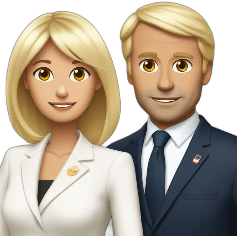 Fils Brigitte et Macron emoji