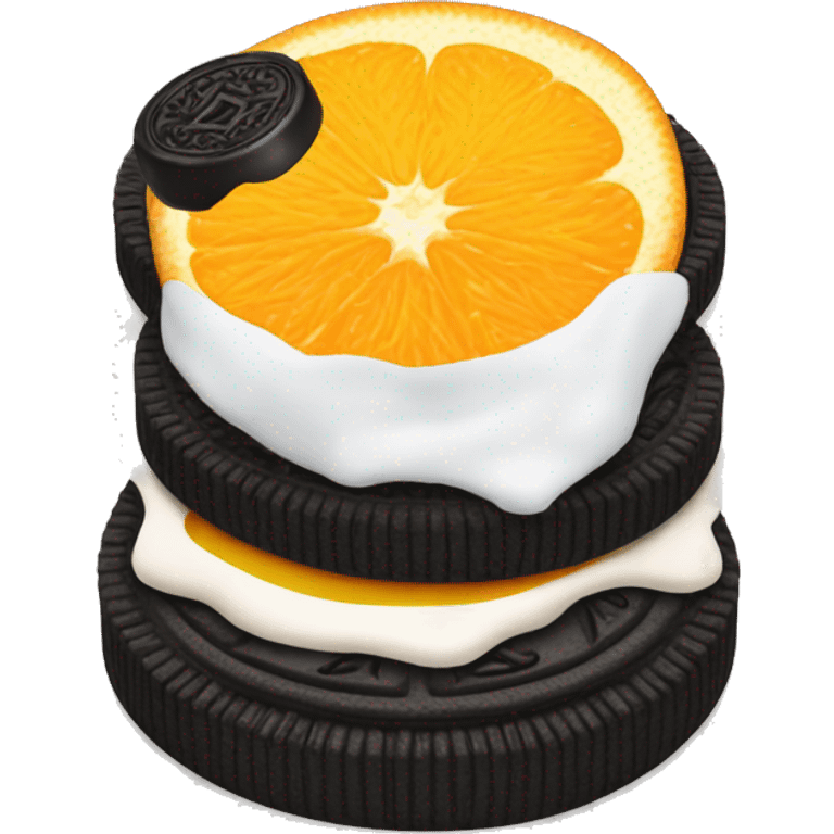  Oreos and orange juice apple emoji