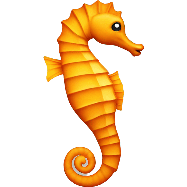 Yellowand orange sea horse looking left emoji