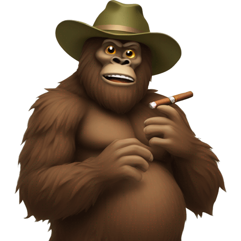 Bigfoot smoking a cigar  emoji