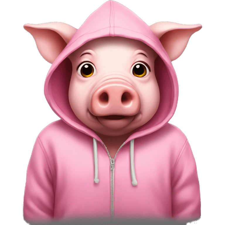 pig wearing a hoodie emoji