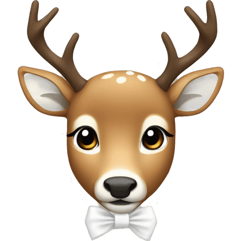 Deer with white bow emoji