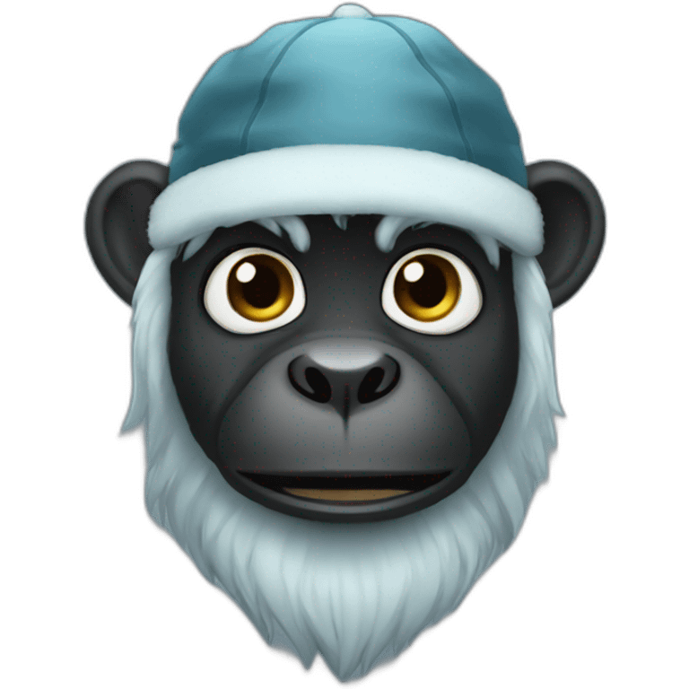 Black ice monkey emoji