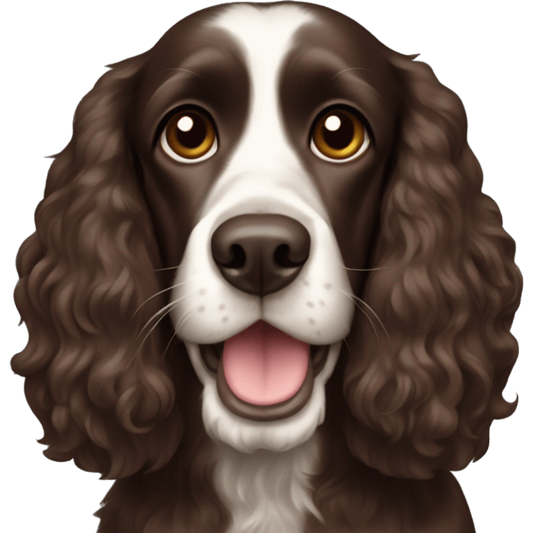 dark brown cocker spaniel emoji