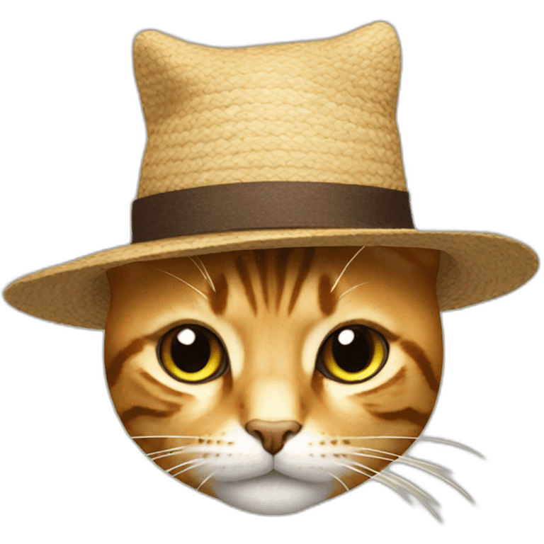 hat made out of a cat emoji