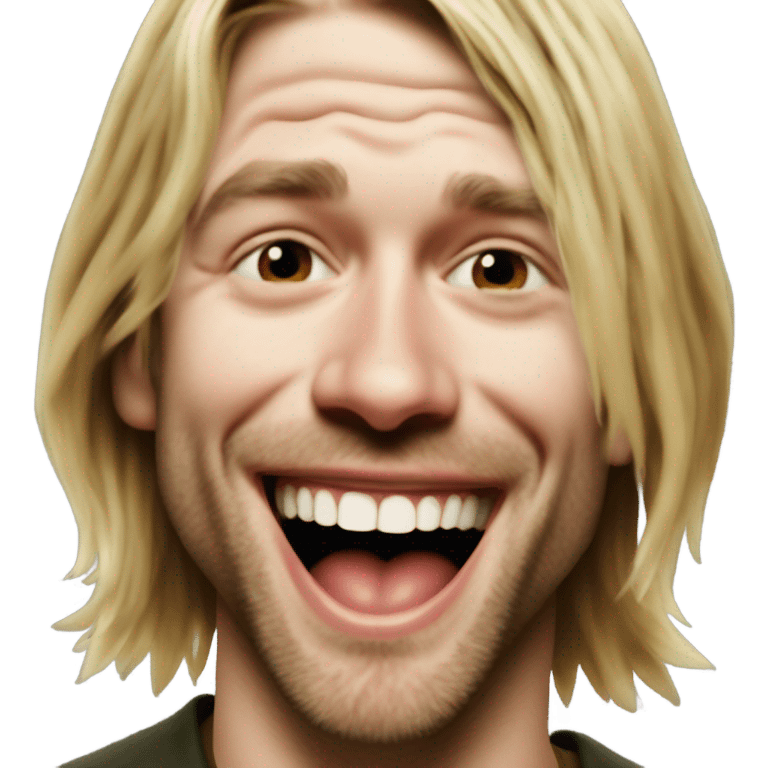 kurt cobain laughing out loud emoji