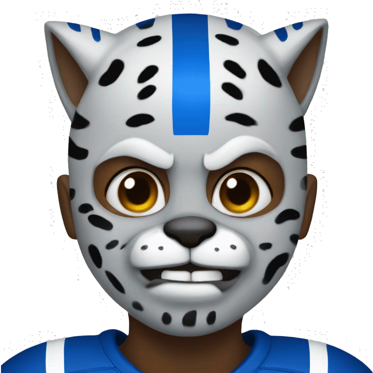 wildcat with blue football face paint emoji