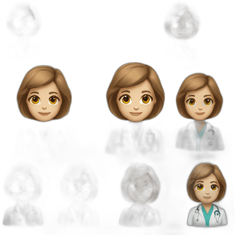 Doctor gynecologist light brown hair emoji