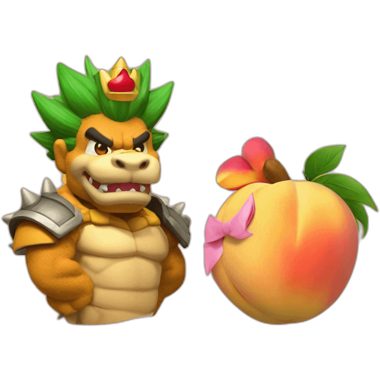 Bowser and peach emoji