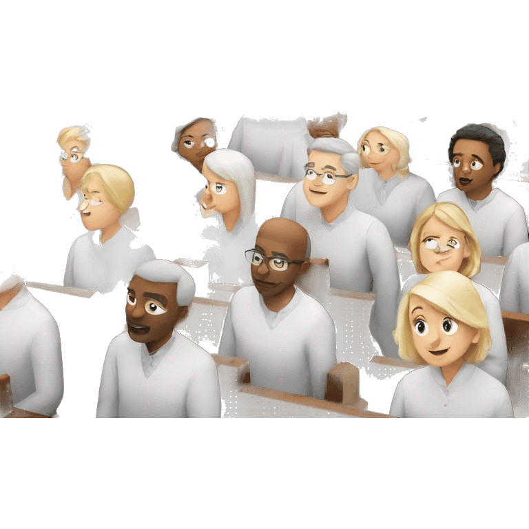 White Choir in church emoji