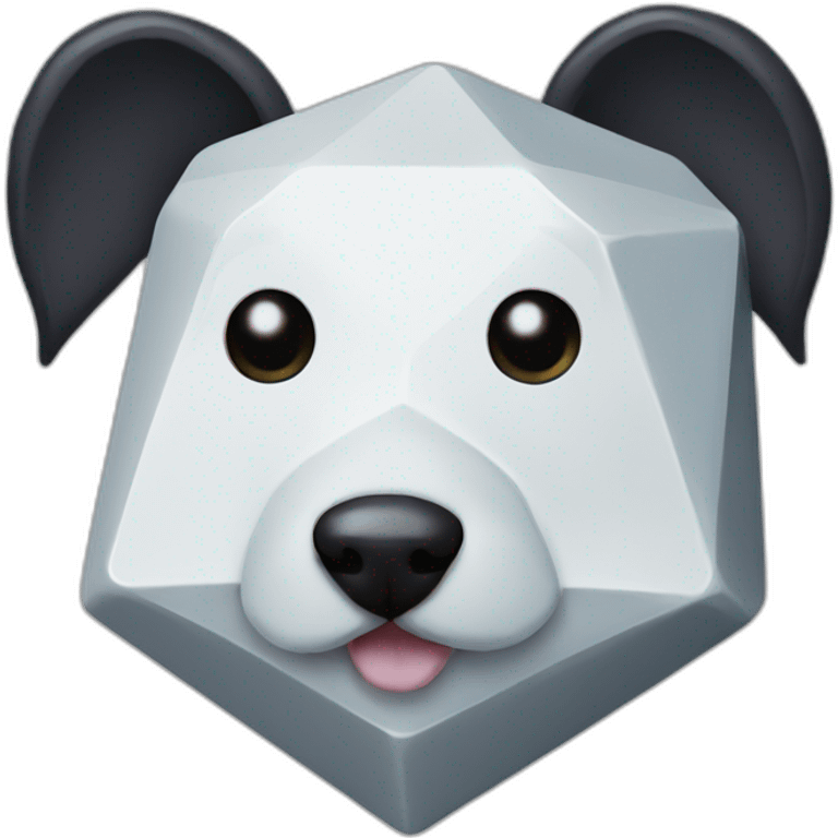 D20 dice with dog ears emoji