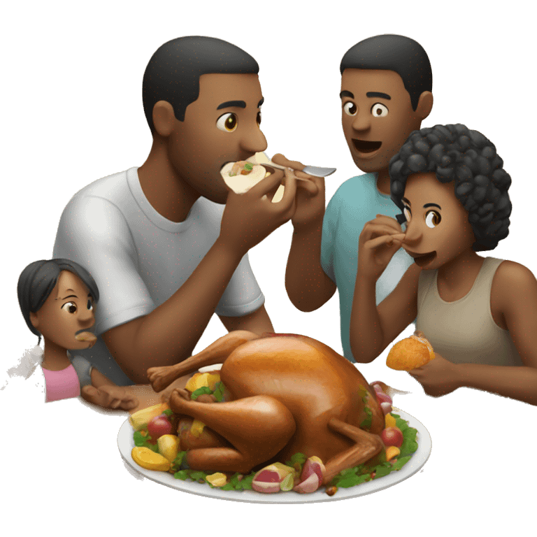 People eating turkey  emoji