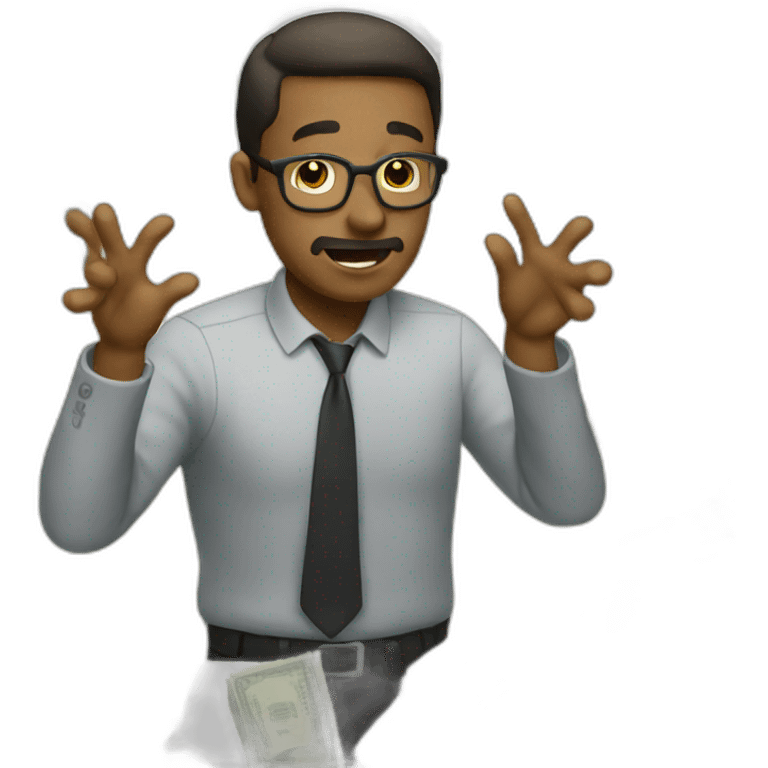 man talking money emoji