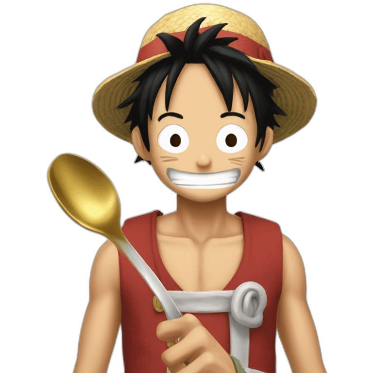 Luffy With a spoon emoji