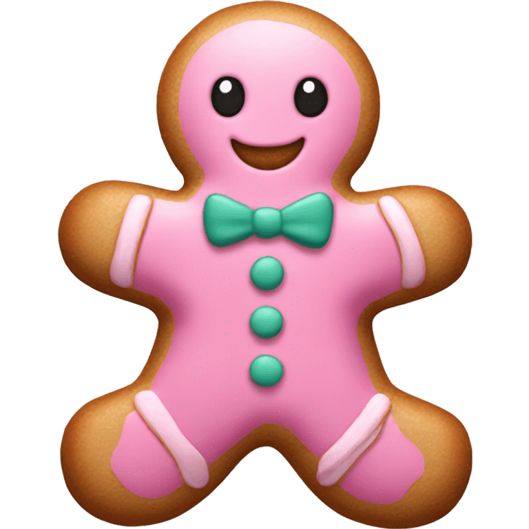 Pink gingerbread man  emoji