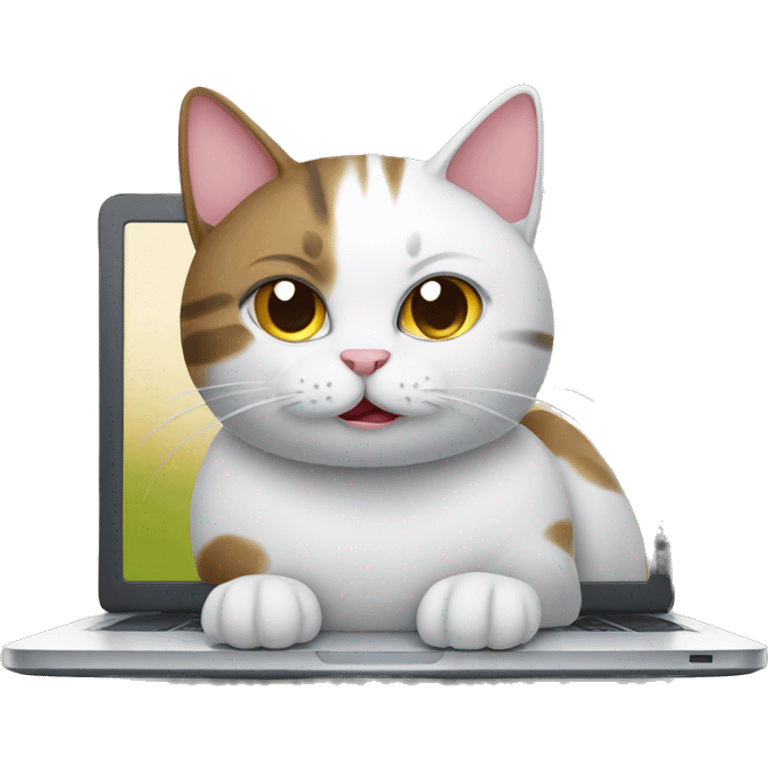 Cat on laptop emoji