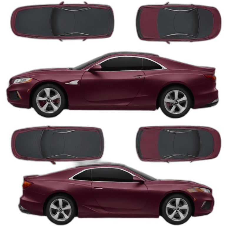 burgundy car emoji