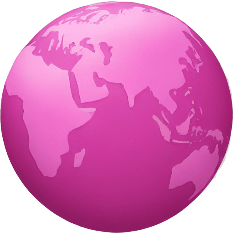 Pink globe emoji