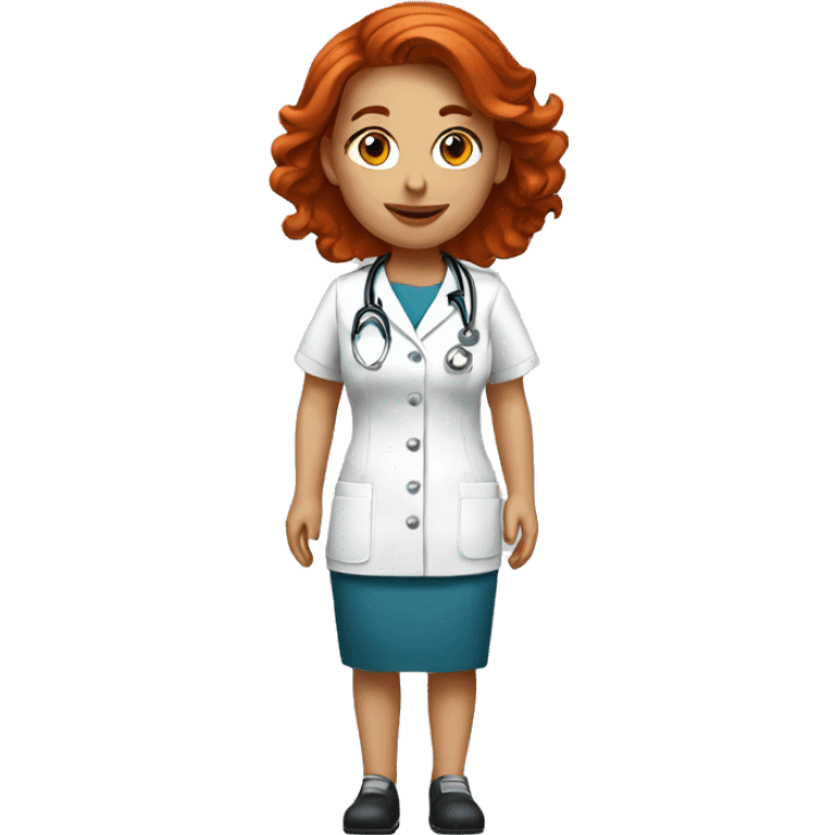 Redhead woman nurse emoji