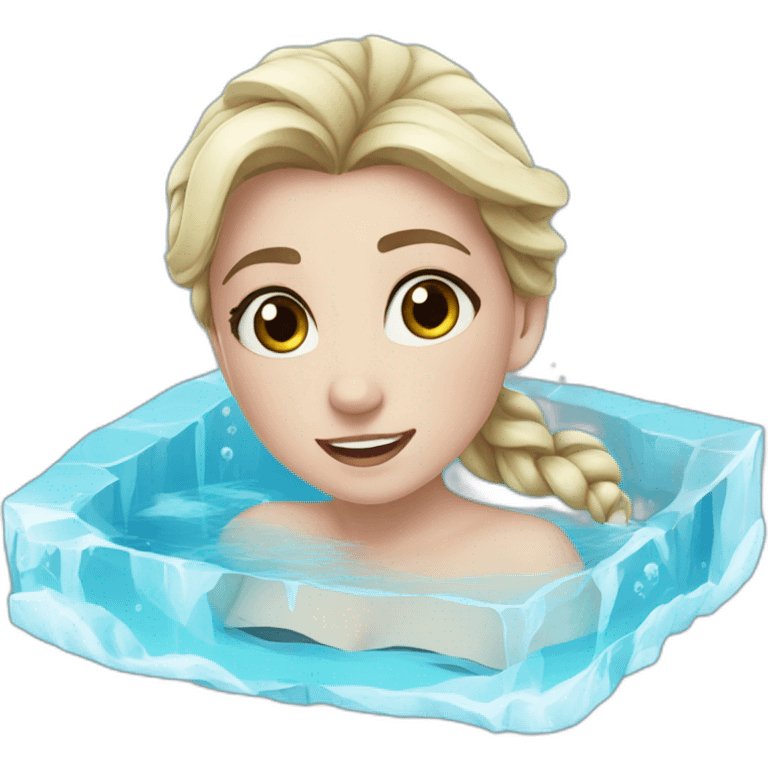 Girl-in-water-frozen-cube emoji