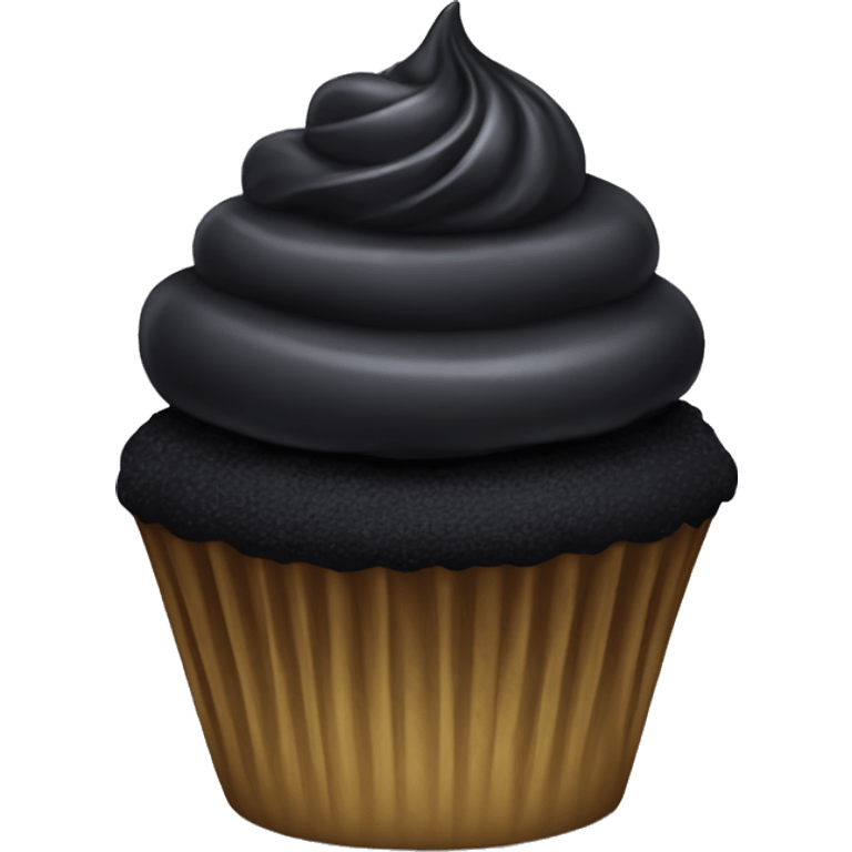 Black cupcake emoji