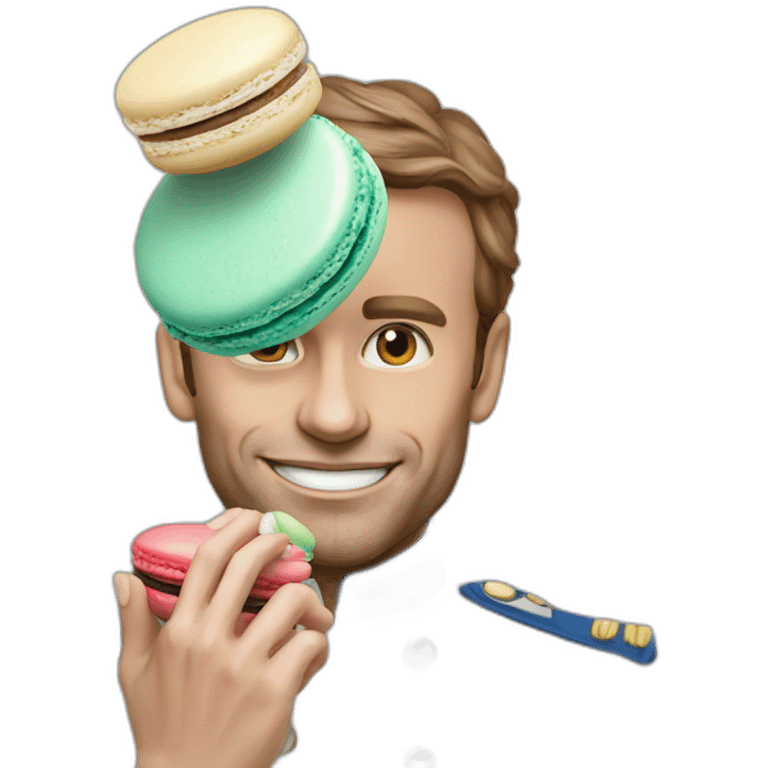 Macron mange un.macaron emoji