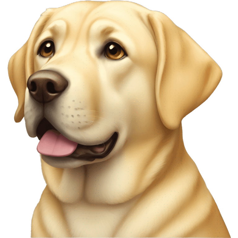 yellow lab named kinda chubby  emoji