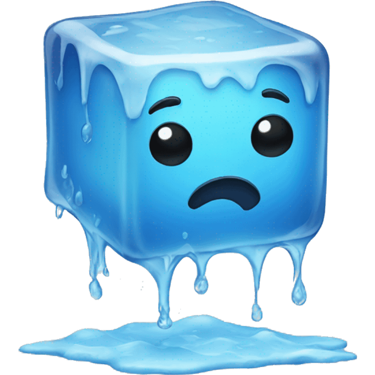 Melting ice cube emoji