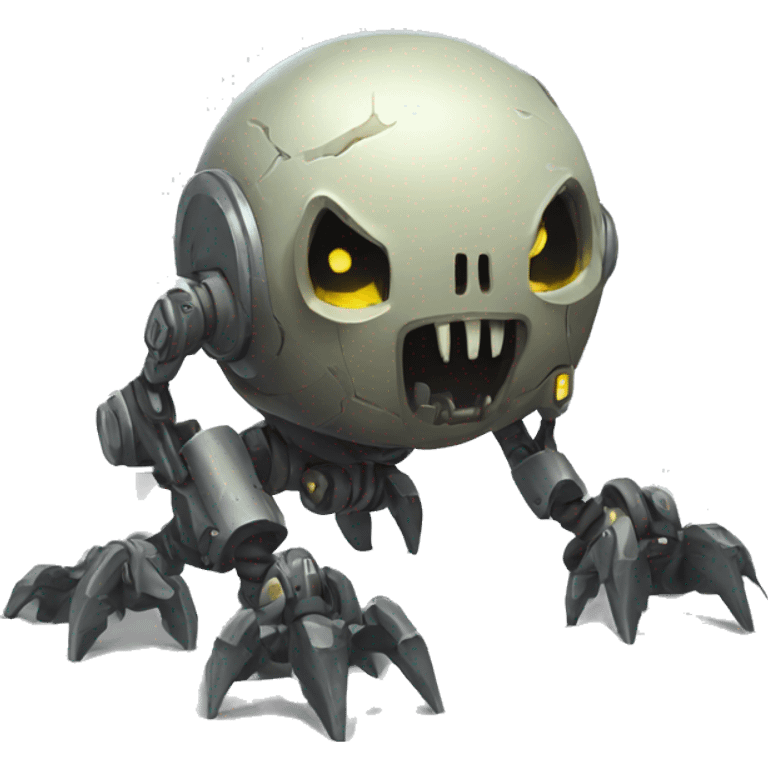 Vault bot as a ghoul crawling on the ground emoji