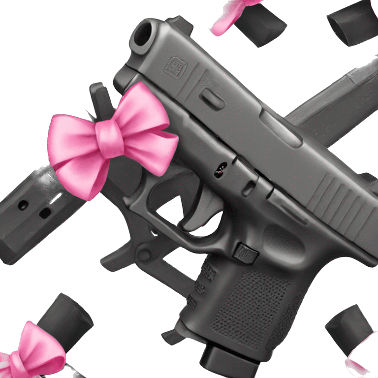 glock with pink bow  emoji