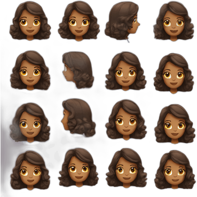 Brunette girl birthday emoji