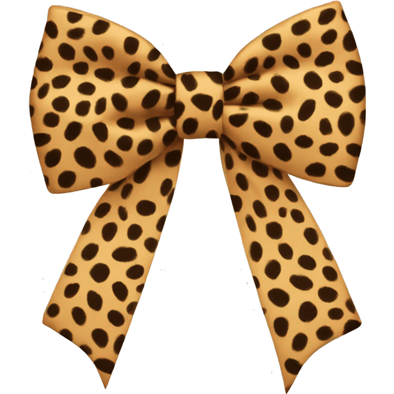 Cheetah print bow emoji