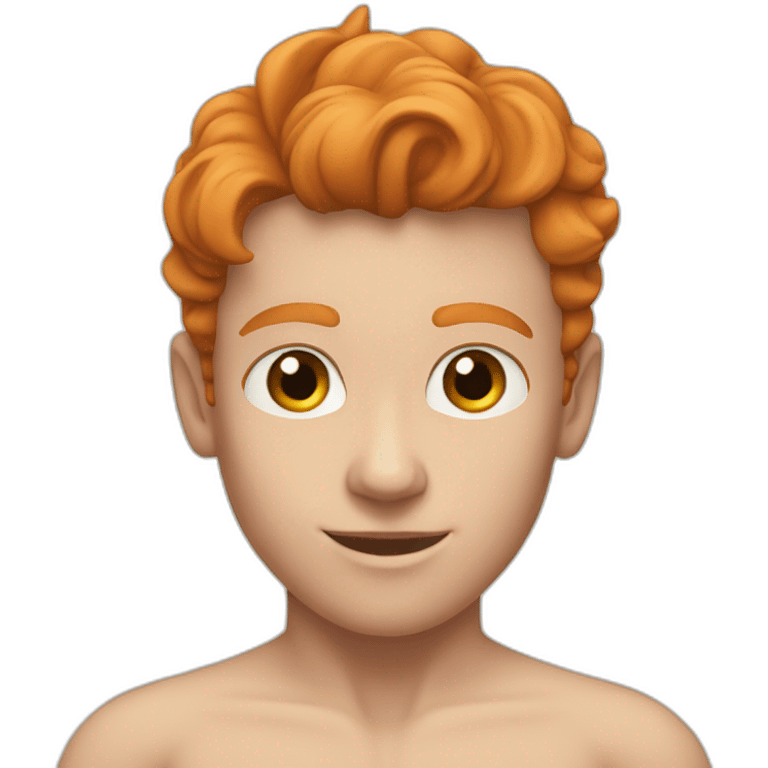 Fit Ginger boy topless emoji