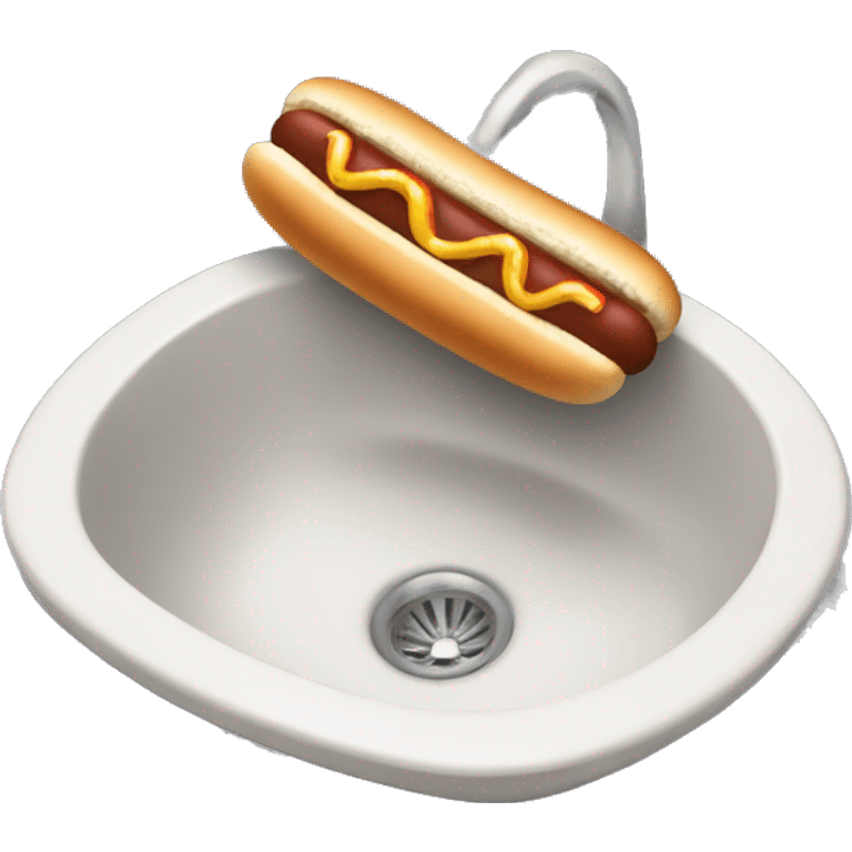 Sink eating hotdog  emoji