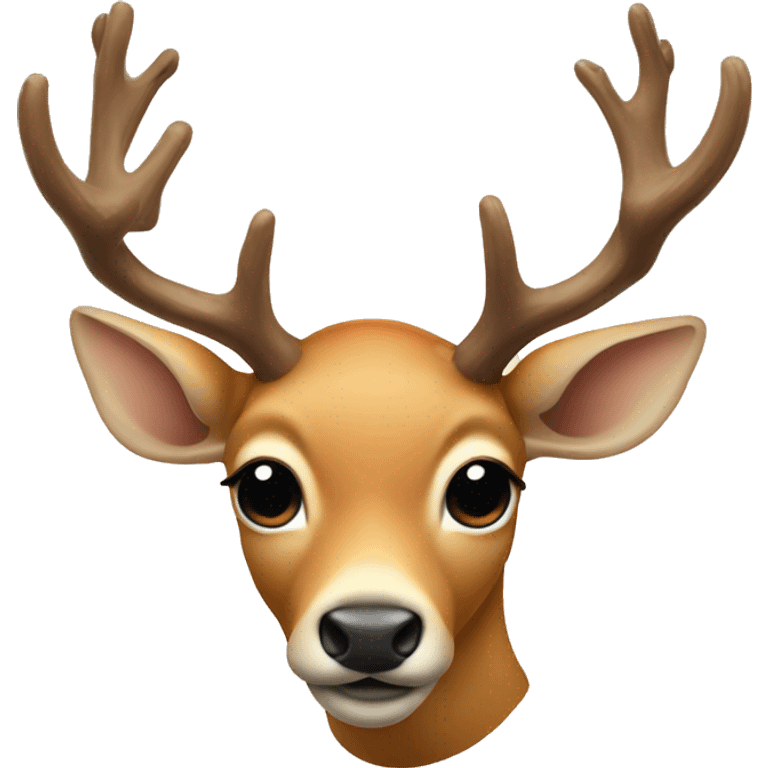 Deer growing mushrooms on its antlers emoji