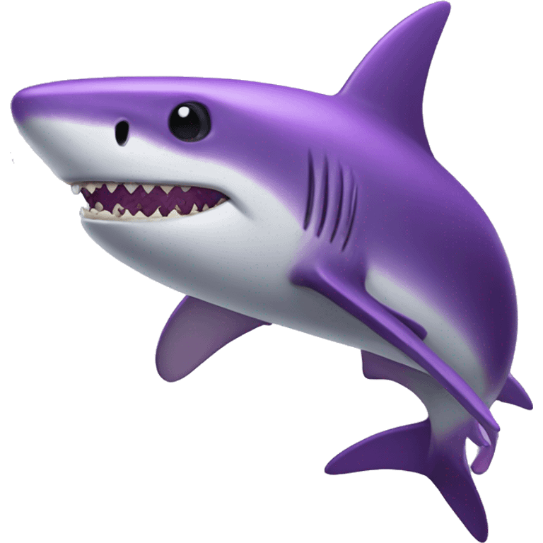 purple shark for kids emoji