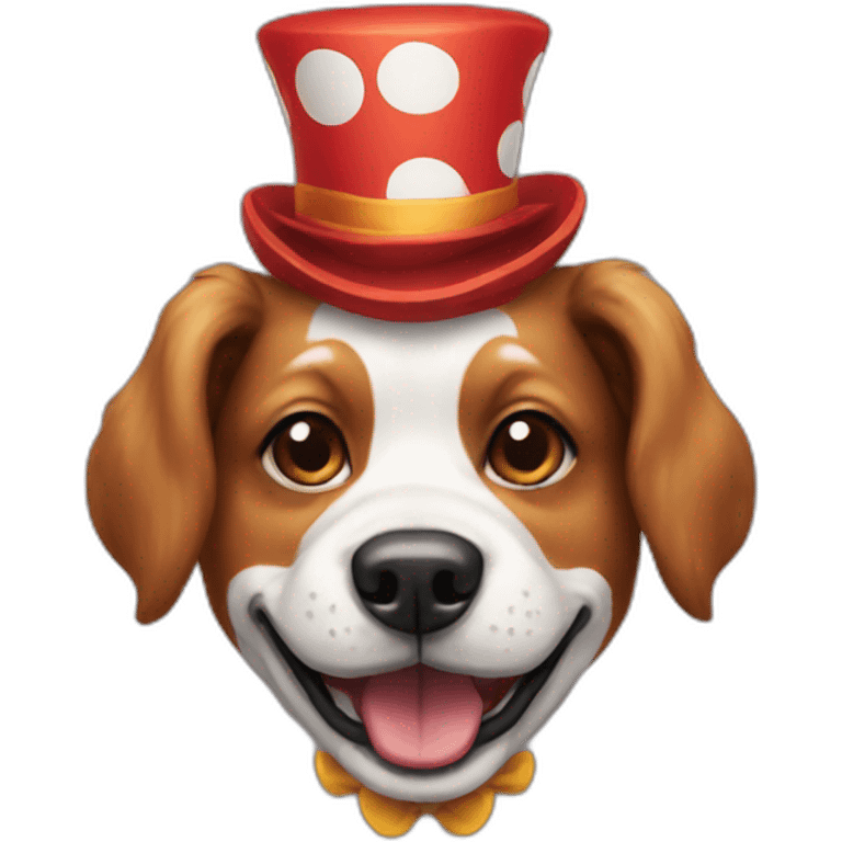 dog clown emoji