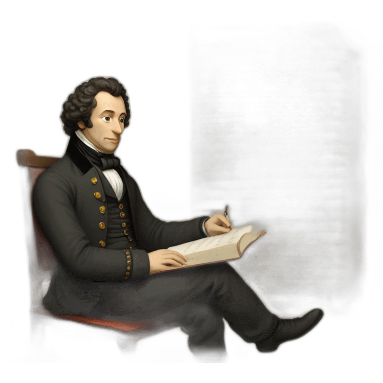 pushkin writes a poem emoji