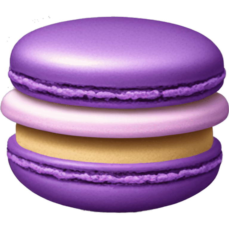 Realistic purple macaron isolated emoji