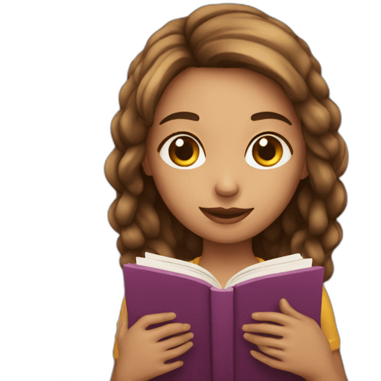 Girl with book emoji