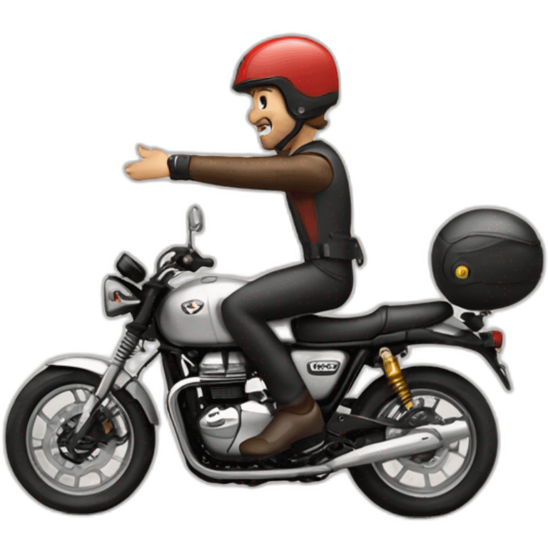 Rider triumph wheeling emoji