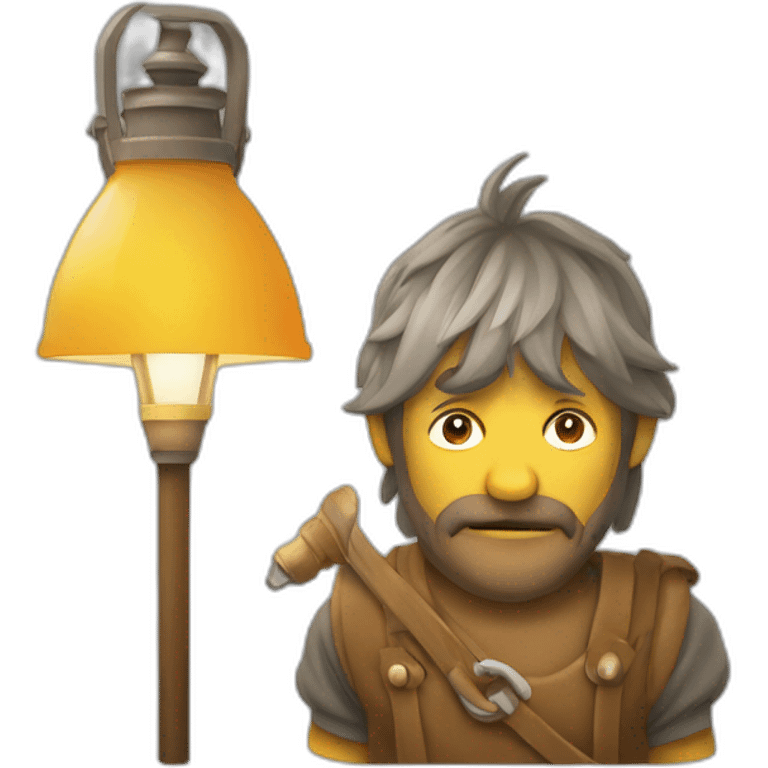 Gaulois avec une lampe emoji