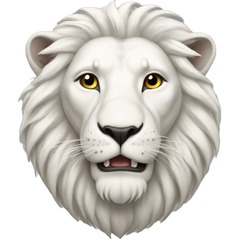 White lion  emoji