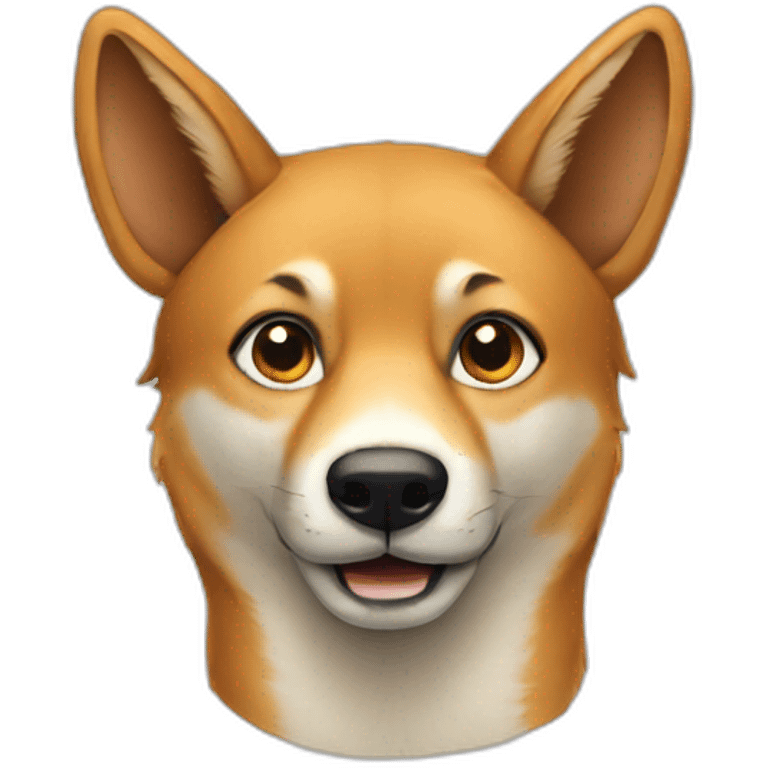 A dingo wearing PJ's emoji