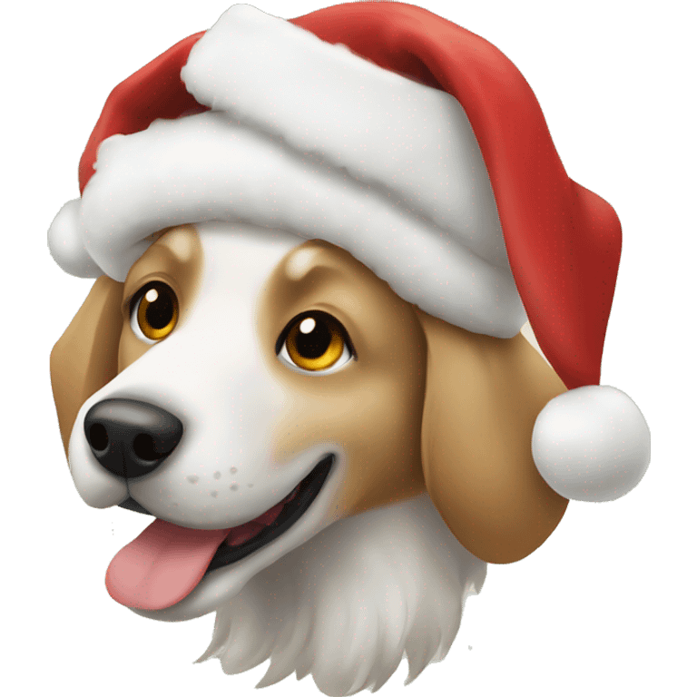 Dog on chrismas emoji