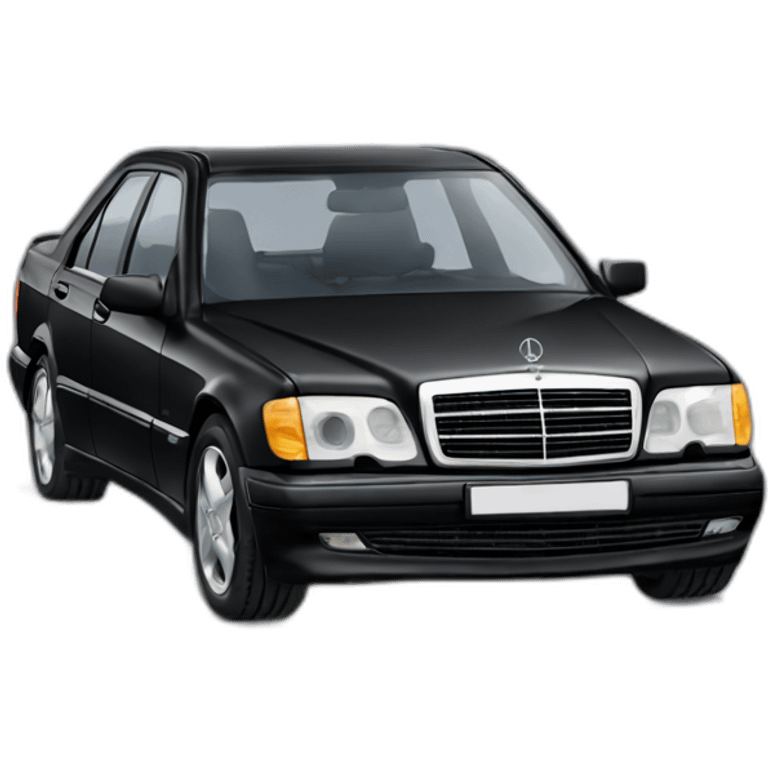 Black Mercedes benz w202 sport emoji