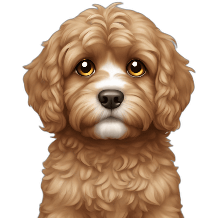 cavoodle holding back tears emoji