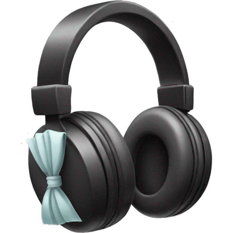 headphones with a bow emoji